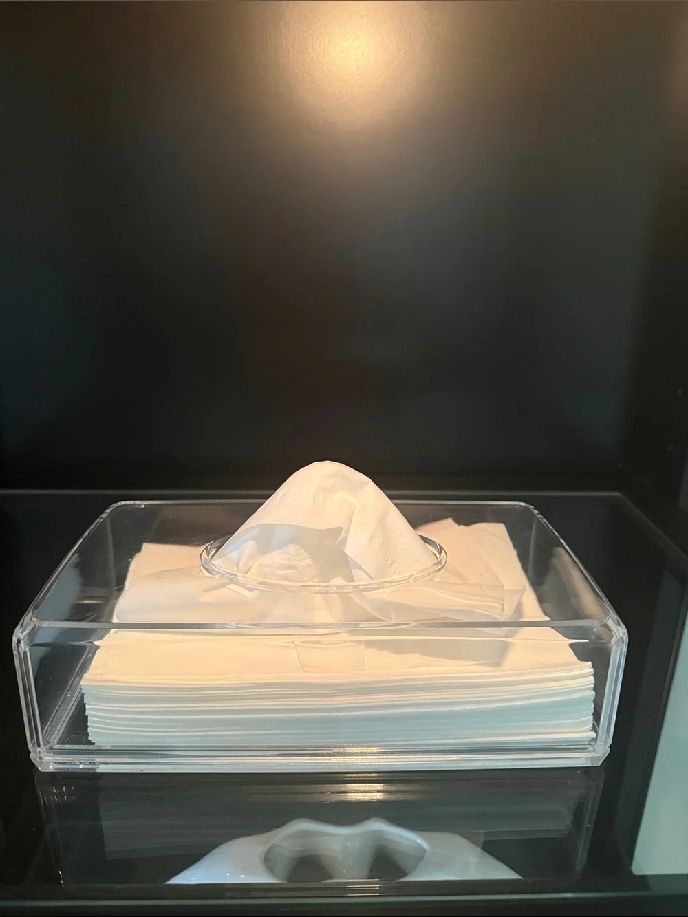 Vintage Acrylic or Lucite Tissue Holder